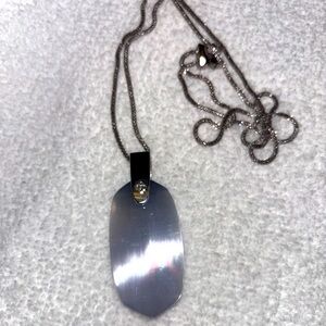 Kendra Scott Cat Eye Grey Pendant Necklace